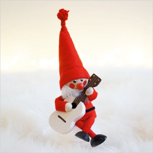 乐天商城 - NORDIKA nisse ノルディカ ニッセ クリスマス 木製人形 (ギターを持ったサンタ/レッド / NRD120068)