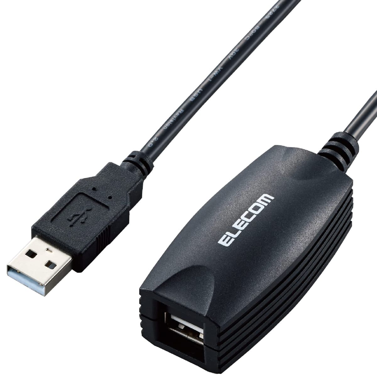 エレコム USBケーブル 延長ケーブル (USB-A ケーブル) 延長 USB2.0 連結可能 5m USB2-EXB50 ブラック(2.0)