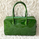 Vivienne Westwood ヴィヴィアンウエストウッド ハンドバッグ オーブ パテントレザー エナメル グリーン 【中古】