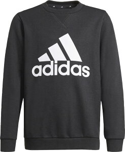 adidas(アディダス) エッセンシャルズスウェットESSENTIALSSWEATSHIRTキッズシャツスウェットトレーナー子供子どもトップスジュニアブラック 黒/ホワイト 白 (adj-29258-gn4029) スポーツスウェット・トレーナークリスマス プレゼント ギフトネット通販
