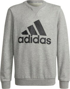 adidas(アディダス) エッセンシャルズスウェットESSENTIALSSWEATSHIRTキッズシャツスウェットトレーナー子供子どもトップスジュニアMグリーン 緑ヘザー/ブラック 黒 (adj-29258-gs4273) スポーツスウェット・トレーナークリスマス プレゼント ギフト通販
