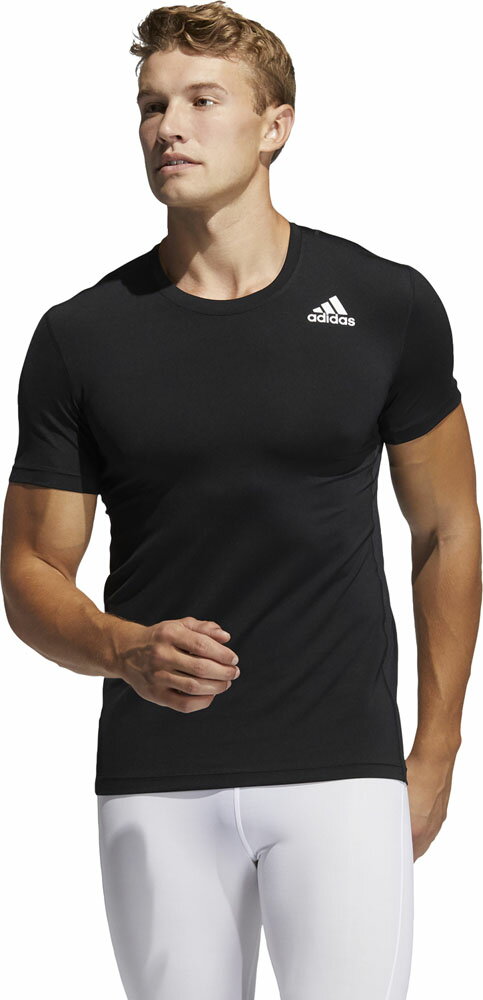 adidas（アディダス） テックフィットコンプレッション半袖TシャツTECHFITCOMPRESSIONSHORTSLEEVETEEメンズ半袖シャツトレーニングウエイトスポーツウェアトップスインナーブラック　黒 (adj-47888-gm5037) スポーツゲームシャツ　ユニフォーム・パンツ