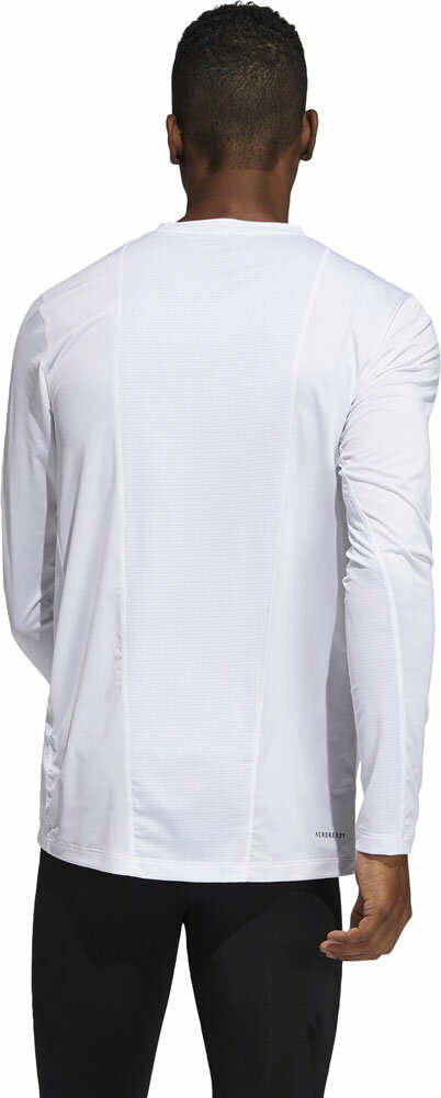 adidas（アディダス） テックフィットフィッティド長袖TシャツTECHFITFITTEDLONGSLEEVETEEメンズ長袖シャツトレーニングウエイトスポーツウェアトップスインナーホワイト　白 (adj-47890-gl9893) スポーツゲームシャツ　ユニフォーム・パンツ