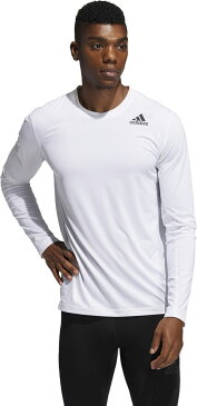adidas（アディダス） テックフィットフィッティド長袖TシャツTECHFITFITTEDLONGSLEEVETEEメンズ長袖シャツトレーニングウエイトスポーツウェアトップスインナーホワイト　白 (adj-47890-gl9893) スポーツゲームシャツ　ユニフォーム・パンツ