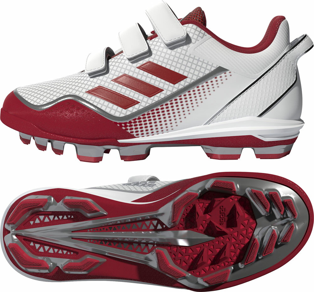 adidas（アディダス） スタビルポイントロースパイクSTABILEPOINTCLEATSジュニア野球ベースボールシューズ　靴靴面ファスナー (adj-gz9015-) ヤキュウソフト スパイク