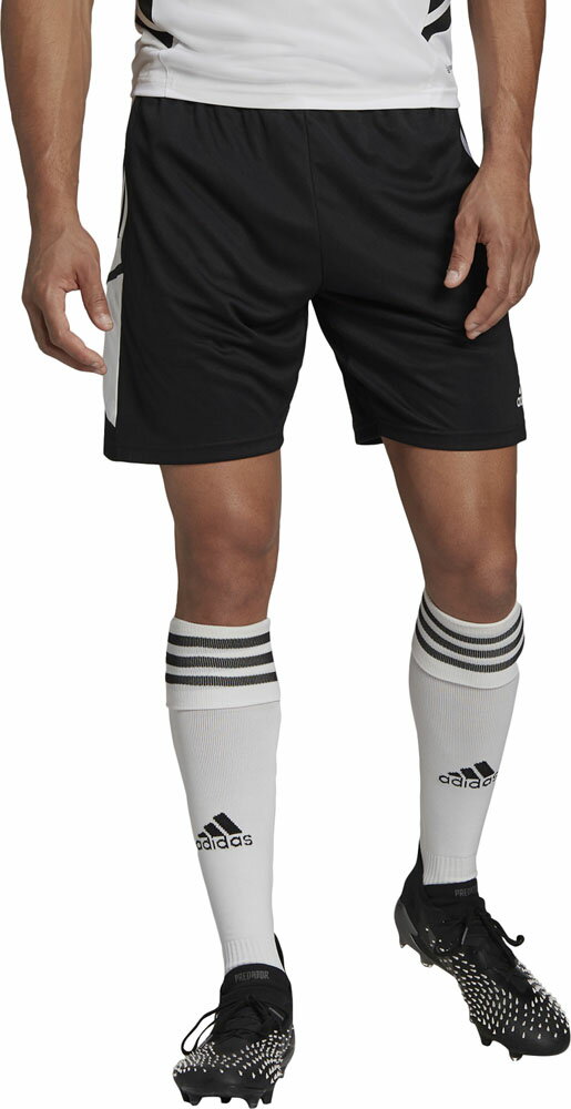 adidas(アディダス) CONDIVO22トレーニングショーツブラック 黒/ホワイト 白 (adj-kmf93-h21259) サッカー ゲームシャツ ユニフォーム・パンツクリスマス プレゼント ギフト格安セール サッカー 用品 セール