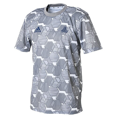 adidas アディダス TANシーズナルAOP トレーニングシャツ Tシャツ 半袖 サッカー フットサル GKI99 FM0802 シルバー TANGO タンゴ プラクティスシャツ プレゼント ギフト