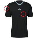 【マジックテープ付けられます!アディダス半袖レフリーシャツ】 adidas 半袖シャツ レフリーシャツ 大人 ブラック レフェリー 審判 審判用品 半袖シャツ...