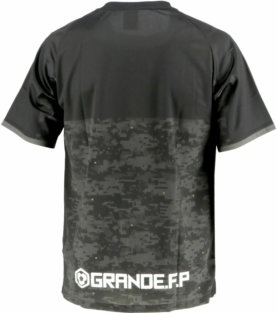 GRANDE(グランデ) 2-TONEDISITALCAMOプラクティスシャツ 練習着 プラシャツブラック 黒/グレー (hrn-gfph18019-0915) ユニフォーム ゲームシャツ プラクティスシャツ プラシャツ・パンツ サッカー フットサルクリスマス プレゼント ギフトネット通販 サッカー 用品 セール