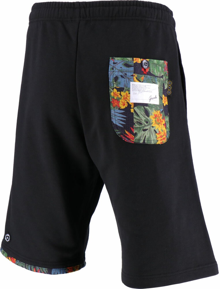 GRANDE(グランデ) アロハポケットスウエットハーフパンツBLACK ブラック 黒 (hrn-gfph18702-09) ユニフォーム ゲームシャツ プラクティスシャツ プラシャツ・パンツ サッカー フットサルクリスマス プレゼント ギフト通販 サッカー 用品 セール