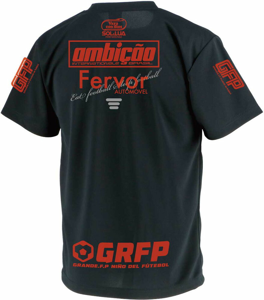 GRANDE(グランデ) GRANDE.F.P昇華転写プラクティスシャツブラック 黒/レッド 赤 (hrn-gfph21017-0935) ユニフォーム ゲームシャツ プラクティスシャツ プラシャツ・パンツ サッカー フットサルクリスマス プレゼント ギフト格安セール サッカー 用品 セール