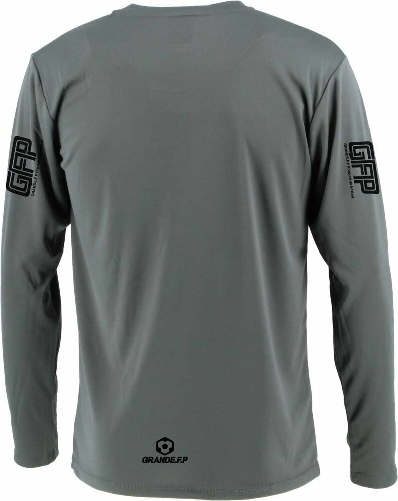 GRANDE(グランデ) 【BIGサイズ対応】GRFP.ドライストレッチプラクティス長袖シャツD.グレー/ブラック 黒 (hrn-gfph21107-1709) ユニフォーム ゲームシャツ プラクティスシャツ プラシャツ・パンツ サッカー フットサルクリスマス プレゼント ギフト通販 サッカー 用品 セール