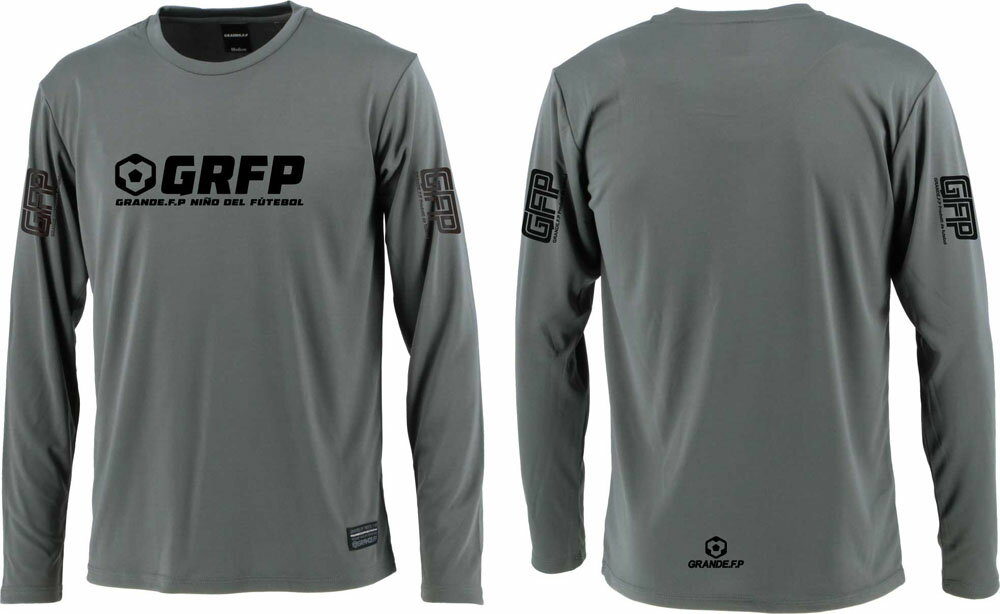 GRANDE(グランデ) 【BIGサイズ対応】GRFP.ドライストレッチプラクティス長袖シャツD.グレー/ブラック 黒 (hrn-gfph21107-1709) ユニフォーム ゲームシャツ プラクティスシャツ プラシャツ・パンツ サッカー フットサルクリスマス プレゼント ギフト通販 サッカー 用品 セール