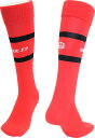 GRANDE（グランデ） GRANDE．F．P2−ボーダーフットボールソックスレッド　赤/ブラック　黒 (hrn-gfph21911-3509) ストッキング　サッカーソックス　靴下　ソックス サッカー フットサル　プレゼント　ギフト