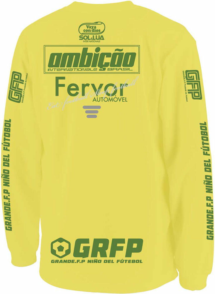 GRANDE(グランデ) GRFP.Trap昇華転写プラクティスシャツ.長袖イエロー/GRN (hrn-gfph22101-6575) ユニフォーム ゲームシャツ プラクティスシャツ プラシャツ・パンツ サッカー フットサルクリスマス プレゼント ギフトネット通販 サッカー 用品 セール
