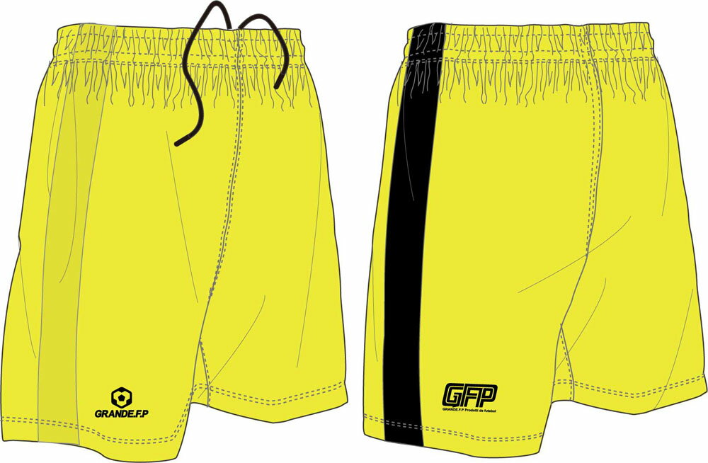GRANDE(グランデ) GRANDE.F.P.コンビネーション.ゲームパンツL.イエロー/ブラック 黒 (hrn-gfph22718-6409) ユニフォーム ゲームシャツ プラクティスシャツ プラシャツ・パンツ サッカー フットサルクリスマス プレゼント ギフト通販 サッカー 用品 セール