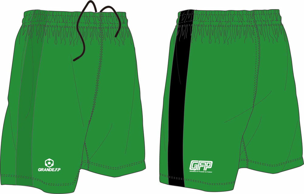 GRANDE(グランデ) GRANDE.F.P.コンビネーション.ゲームパンツK.GRN/ブラック 黒 (hrn-gfph22718-7409) ユニフォーム ゲームシャツ プラクティスシャツ プラシャツ・パンツ サッカー フットサルクリスマス プレゼント ギフトセール サッカー 用品 セール