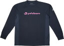 ファイテン（PHITEN） RAKUシャツSPORTS（SMOOTHDRY）長袖ネイビー×ロゴピンクL (fal-jg355005-) Tシャツ ボディケア　ジョギング　ランニング　マラソン　プレゼント　ギフト