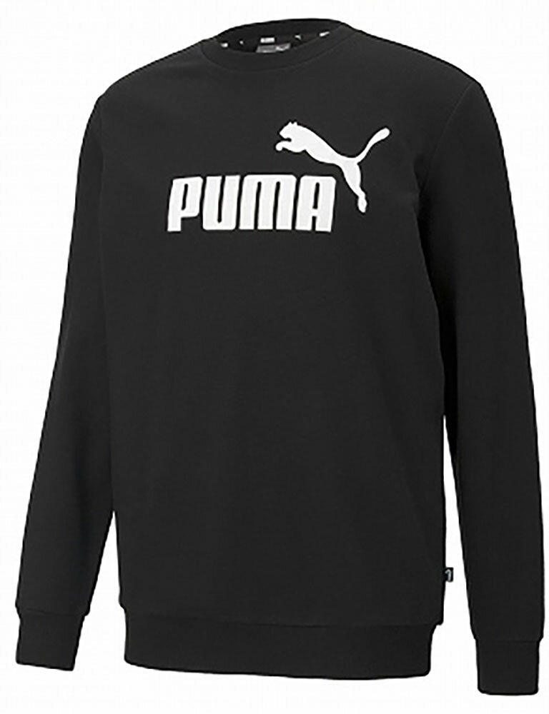 PUMA（プーマ）　ESSビッグロゴクルースウェットBLACK ブラック　黒　(pj-588705-01) スウェット・トレーナー スポーツ用品