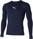 PUMA(プーマ) LIGABASELAYERSSTシャツLS ネイビー (pj-658223-20) Tシャツ サッカー プレゼント ギフト