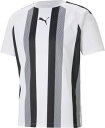 PUMA（プーマ）　TEAMLIGAストライプゲームシャツ　ホワイト　白-PU　(pj-705152-04) Tシャツ サッカー　プレゼント　ギフトの商品画像