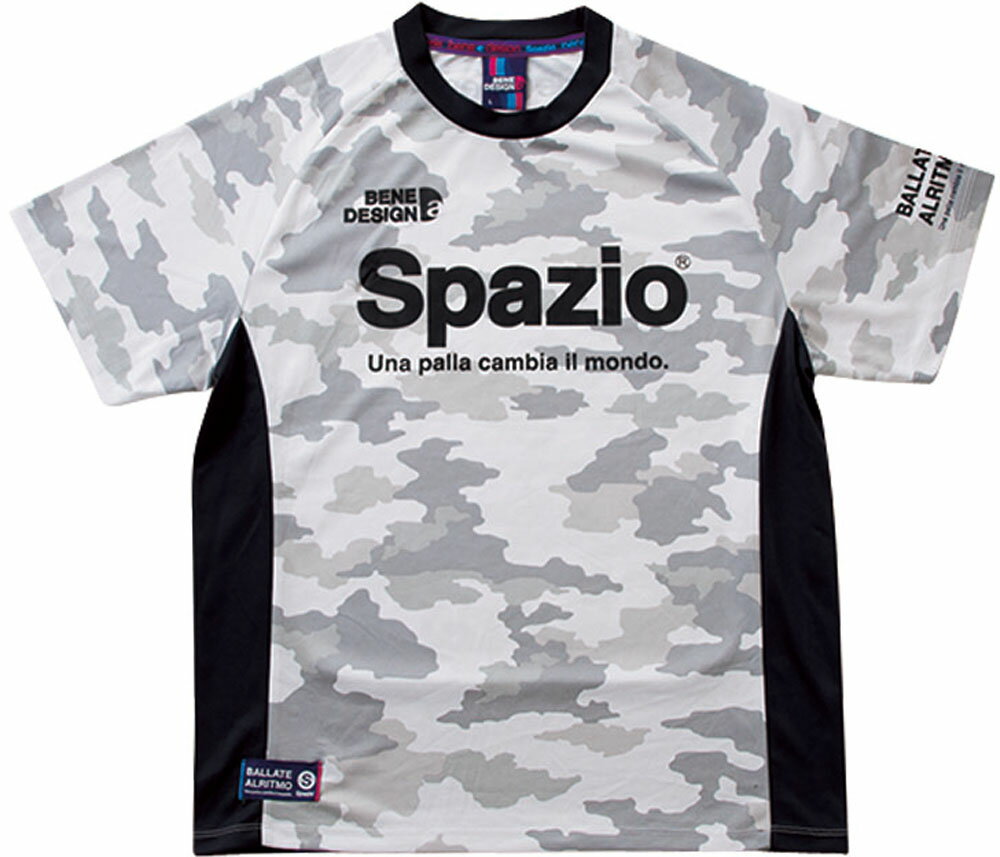 SPAZIO(スパッツィオ) カモフラプラシャツホワイト (fel-ge0360-01) ゲームシャツ ユニフォーシャツ プラシャツ・パンツ フットサル サッカ...