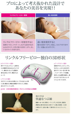 【送料無料】ストレートネック・首じわ対策/癒しの触感/粒わた使用/頚椎サポート/スクワラン配合カバー/洗える/高さが選べる/日本製/プレゼント/ストレートネック/枕/いびき【ラッピング無料】