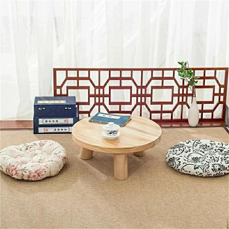 本格ちゃぶ台3本脚テーブル 天然木�