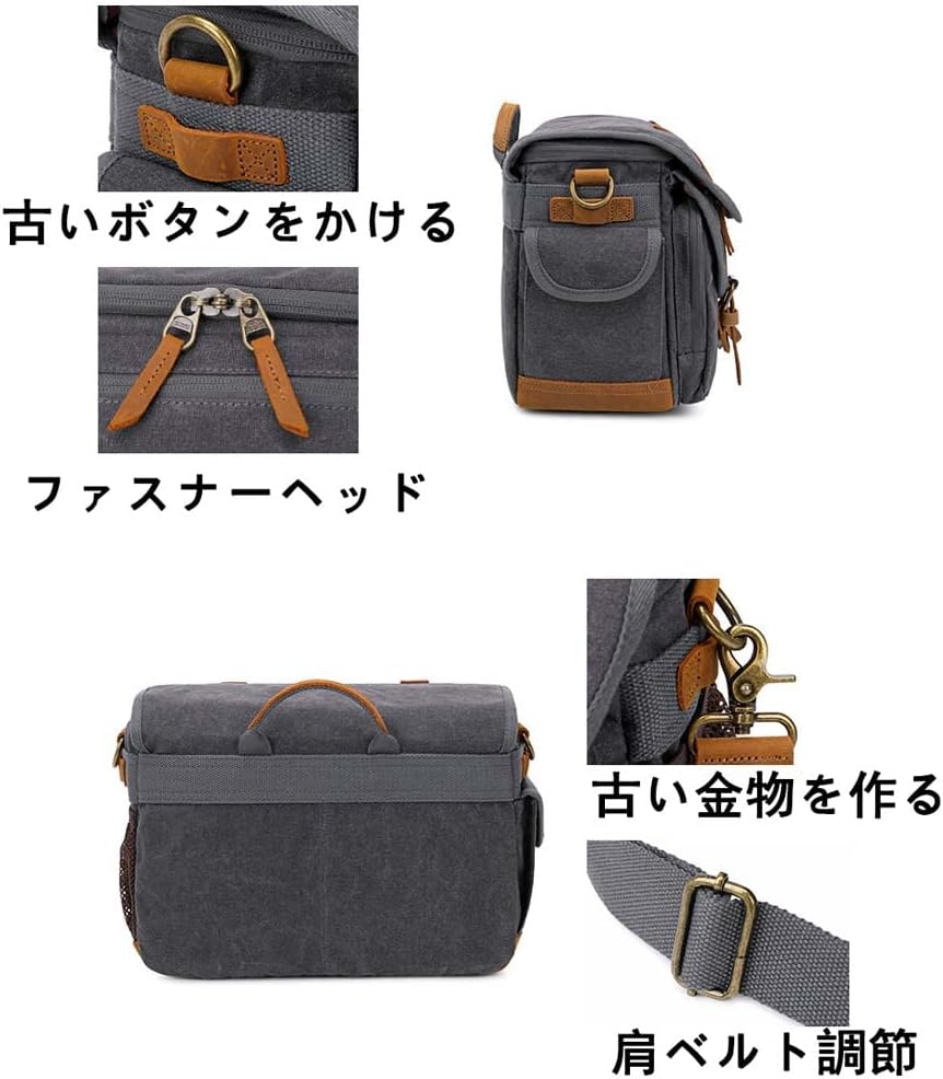 カメラケース 一眼レフカメラバッグ 三脚収納 カメラ収納用ショルダーケース ショルダーバッグ 防水 大容量 間仕切り付き 耐衝撃 撥水加工 通気 多機能 男女兼用 カメラリュック アウトドア 旅行 撮影 山登り