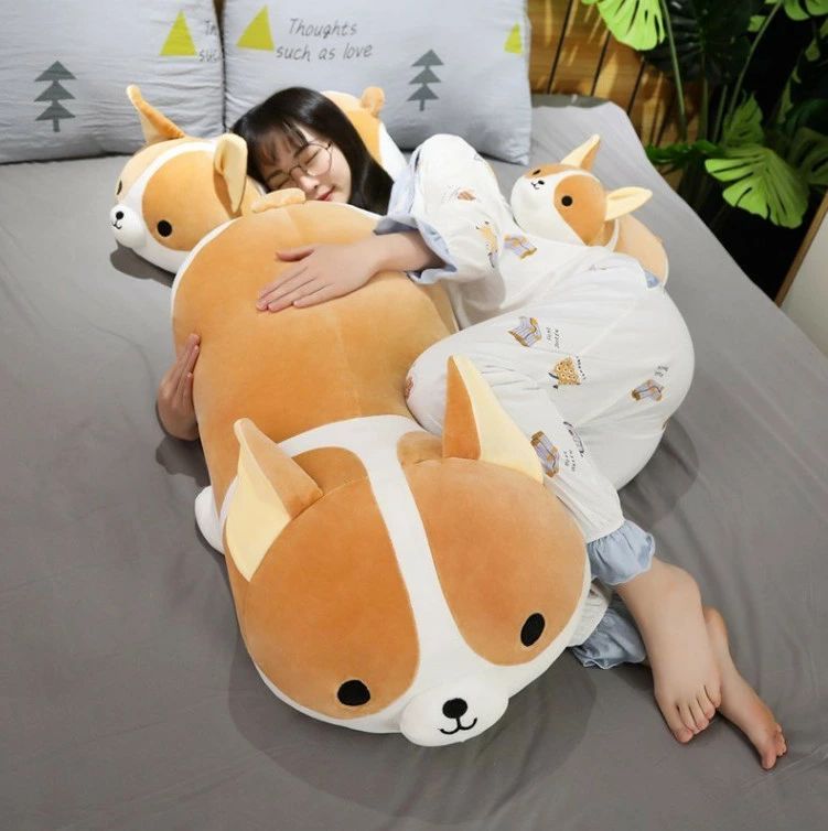 乐天商城 - ぬいぐるみ 犬 いぬ コーギー犬 大きいサイズ かわいい もちもち 癒しグッズ ふわふわ 抱き枕 抱きまくら アニマル 動物クッション 誕生日 贈り物 プレゼント ギフト 80cm