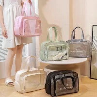 Rakuten - プールバッグ メッシュバッグ 水着収納 大人 夏 カバン 着替え 水着入れ レディース サマーバッグ おしゃれ 大容量 トート スイミングバッグ 携帯便利 小物整理 便利 半透明 韓国風 ベージュ 海水浴 水遊び 砂場 ピクニック アウトドア 海外通販