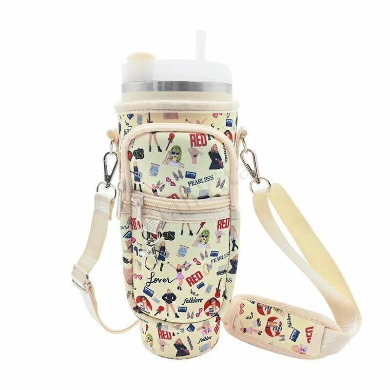 Rakuten - ペットボトルホルダー 40oz ショルダー 水筒 ストラップ ショルダー ドリンクホルダー 吊り下げ 肩掛け カップホルダー タンブラー 長さ調節可能 持ち歩きタンブラー 水筒 ベビーマグ アウトドア 水分補給 ライブ 水筒カバー