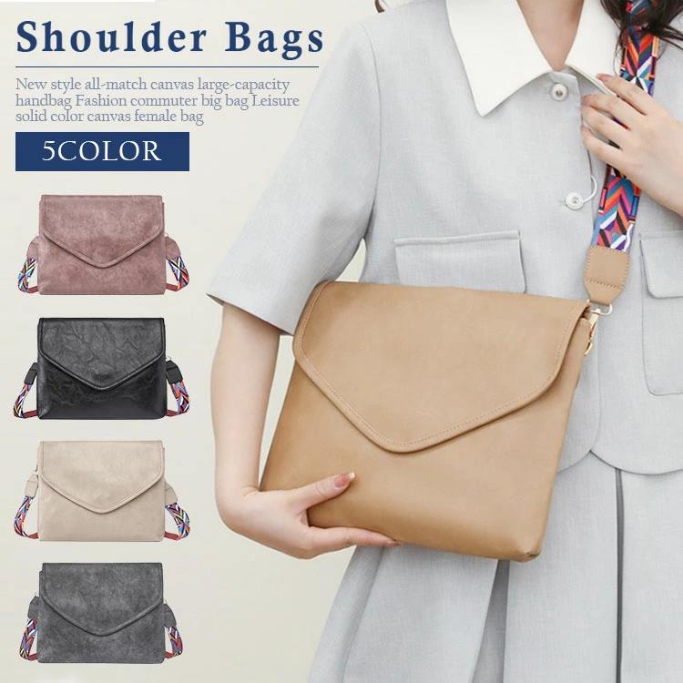 Rakuten - A4 横 鞄 ポシェット 2way 斜めがけ 肩掛け かばん 大人 ワイドストラップ 小さめ ハンドバッグ クロスボディー ミニ レディース