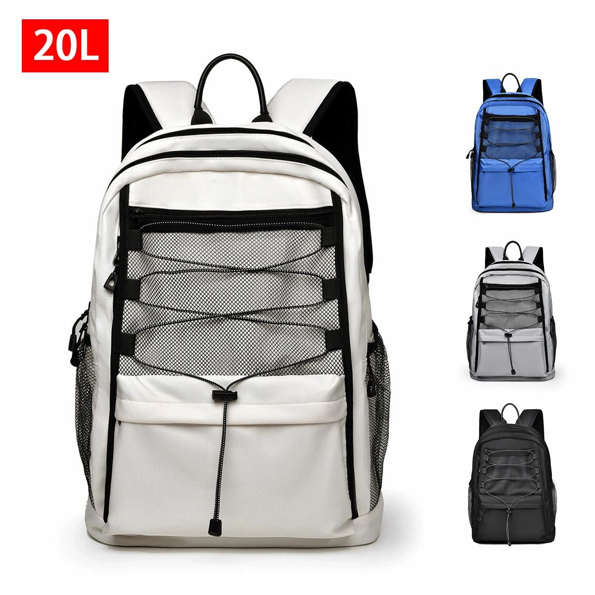 送料無料 バックパック 軽量 20L リュック メンズ リュック パック おしゃれ 通勤 旅行 通学 メッシュポケット リュック バックパック