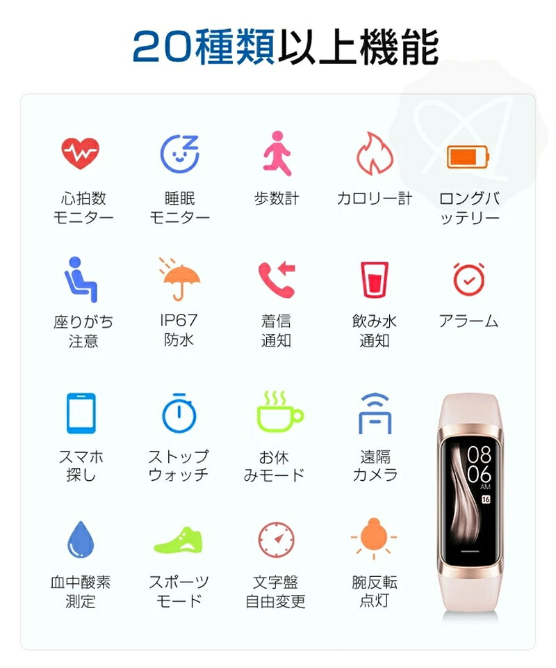 エーレディの2025/新発売 【工場直営★ 品質保証】 スマートウォッチ 血圧測定 日本製センサー体表温度測定 血中酸素 24時間健康管理 IP67防水 腕時計 スマートブレスレット日本語 説明書 心拍数 歩数計 睡眠検測 運動記録 着信通知 カロリー メンズ 睡眠検測 男女兼用 父の日 ギフト｜アングル3