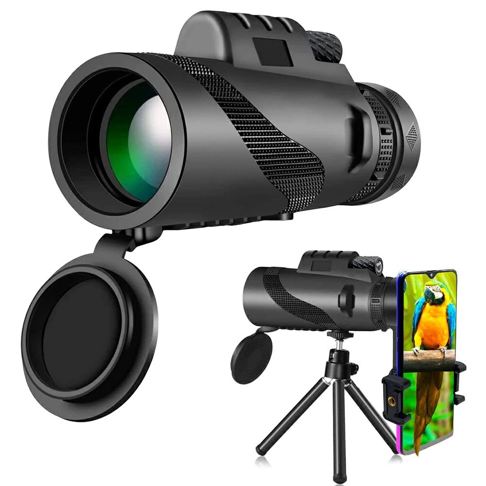 送料無料 80x100 単眼鏡 高倍率 ハイパワー 大型視野 低照度暗視 片手簡単操作 アウトドア用 スマホ撮..