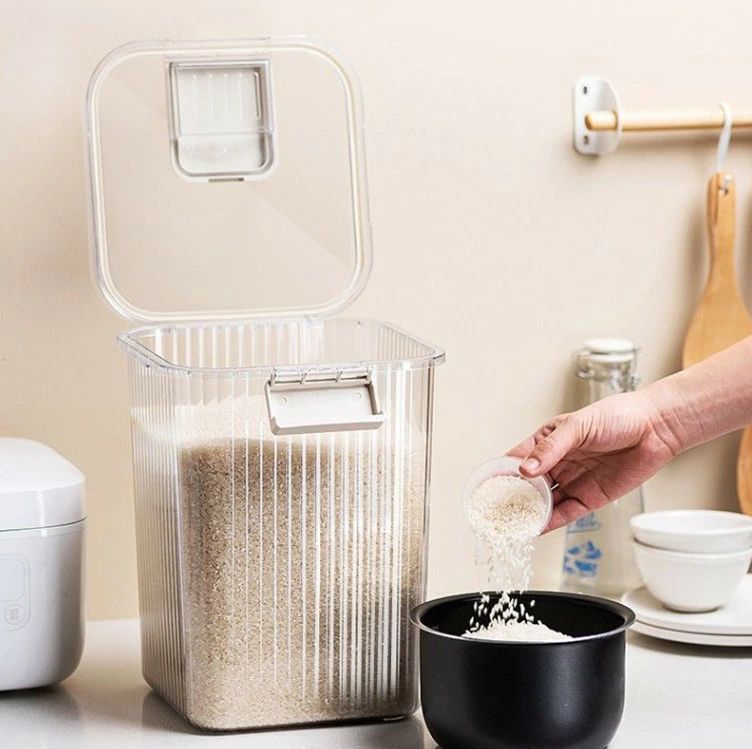 【送料無料】米びつ 米櫃 5kg ライスストッカー キッチン収納 計量カップ ライスボックス お米保存 お米収納 米ストッカー 防虫 害虫 虫除け 収納 すき間 こめびつ キッチン用品 北欧 インテリア 生活雑貨 台所用品