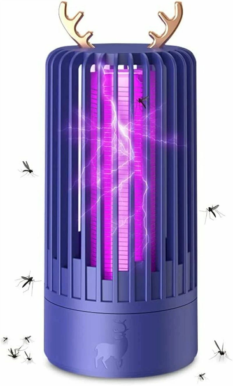 電撃殺虫器 蚊取り器 360°強力蚊除け USB給電式 省エネ経済 殺虫ライト 家庭用 屋内用 業務用 屋外用 誘蛾灯 薬剤不要 無害 殺虫灯 モスキートキラー 玄関/台所/寝室/居間/車内/ベランダ/オフィス 蚊対策 蚊駆除