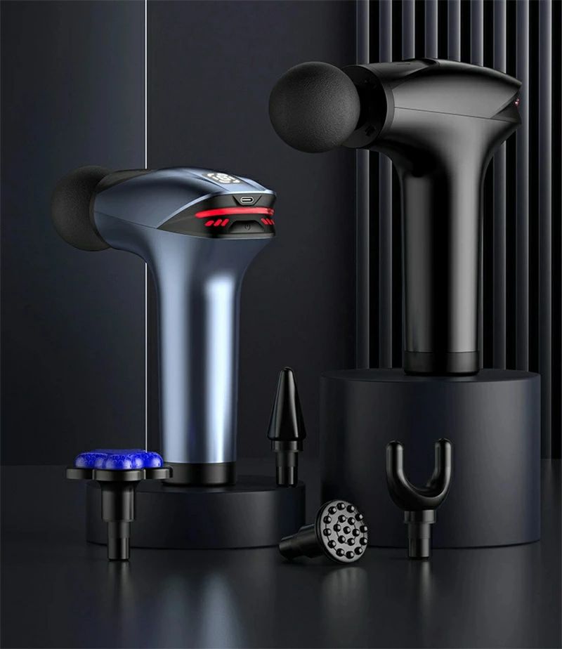 マッサージ銃は背中の痛みを緩和する深層組織筋肉マッサージ器に使用され、選手はブラシレス運動でマッ..