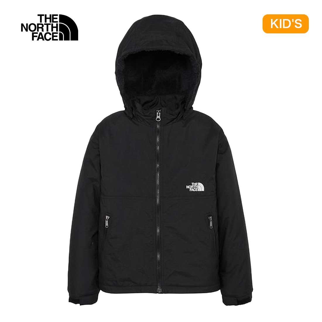 楽天スポーツショップアラジン25FW ザ・ノース・フェイス コンパクトノマドジャケット キッズ ジュニア（140cm 150cm 160cm）NPJ72551 ブラック ジャケット アウター 防寒 撥水 おしゃれ THE NORTH FACE 正規販売店