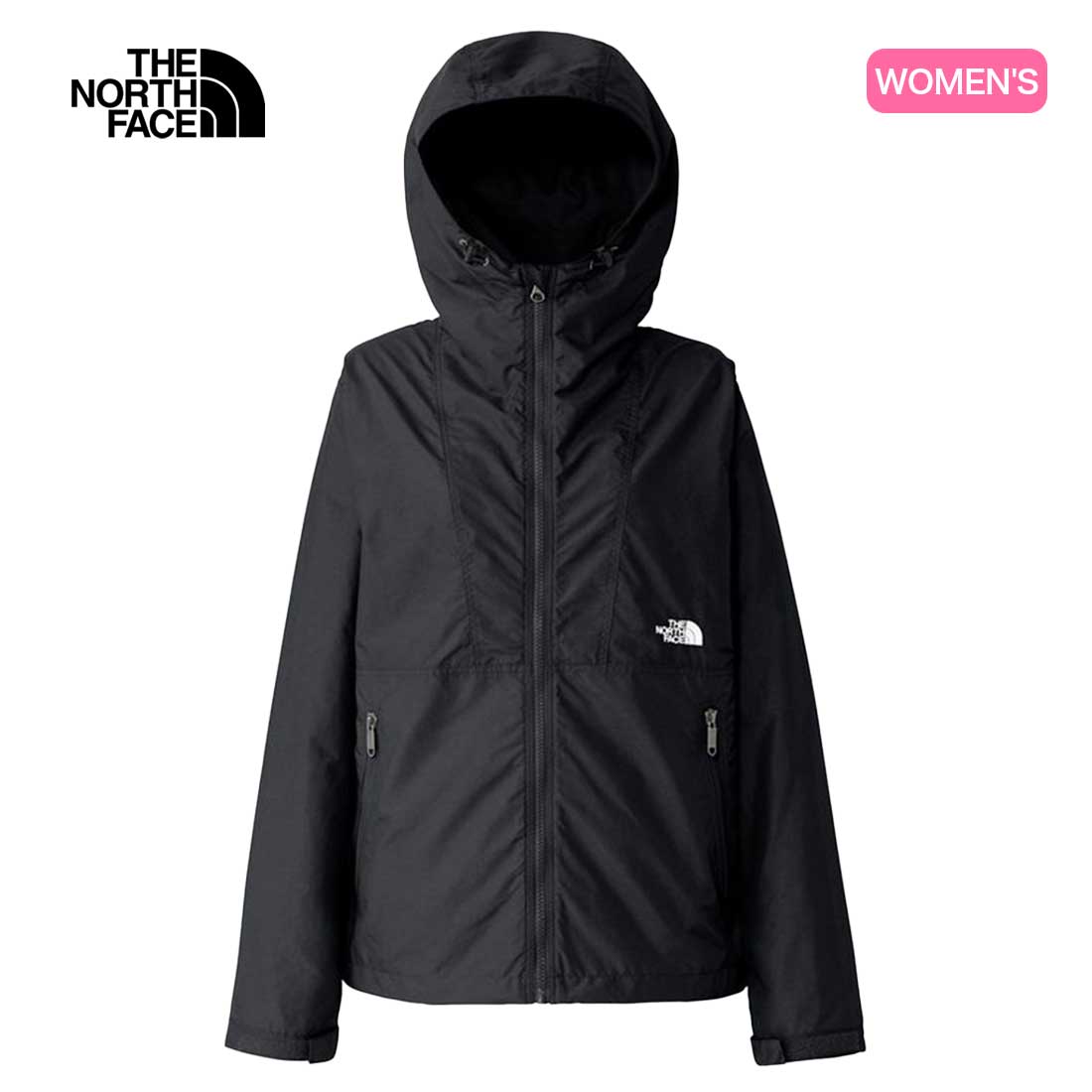 25FW ザ・ノース・フェイス コンパクトジャケット レディース （M L XL）NPW72530 カラー K ウィンドブレーカー 撥水 防風 ストリート アウター 登山 軽量 おしゃれ THE NORTH FACE 正規販売店