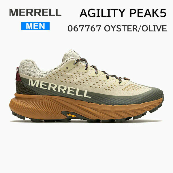 MERRELL メレル シューズ メンズ AGILITY PEAK 5 アジリティー ピーク 5 カラー オイスター/オリーブ 067767 トレイルランニング スニーカー 正規品