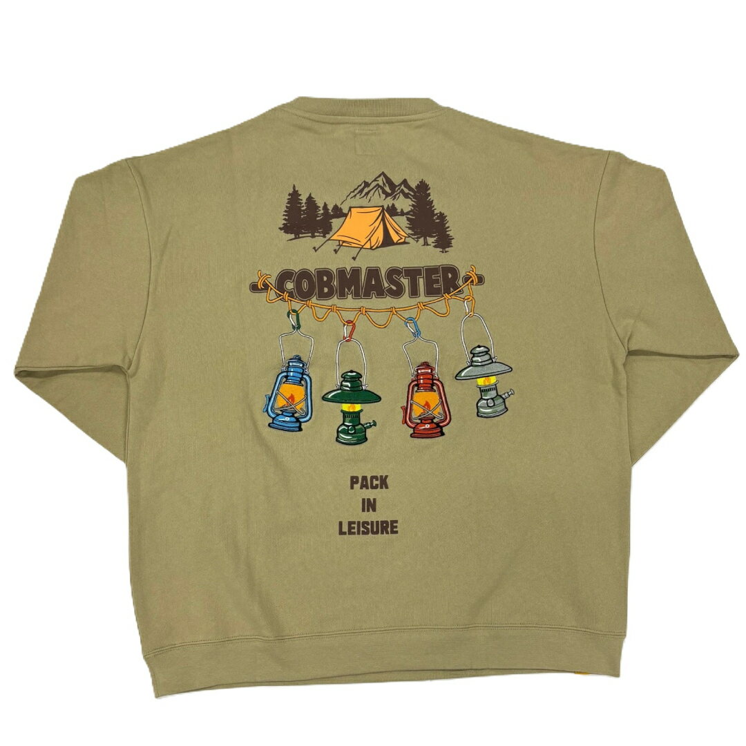 COBMASTER コブマスター ランタン刺繍 バックプリント 裏毛スウェット 427514 カラーSANDBEIGE 正規品