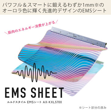 ルルドスタイル EMSシート ems EMS パッド AX-KXL5700 ルルド emsシート エクササイズ ストレッチ ダイエット アテックス 足 脚痩せ 腕 ふくらはぎ お尻 筋トレ コードレス タイマー付 プレゼント 贈り物 母の日 おしゃれ