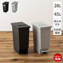【当店限定特典付】トラッシュカン ダストボックス ゴミ箱 ごみ箱 20L 45L 蓋付き ペダル式 日本製 袋止め付き 大容量 スリム おしゃれ シンプル モノ...
