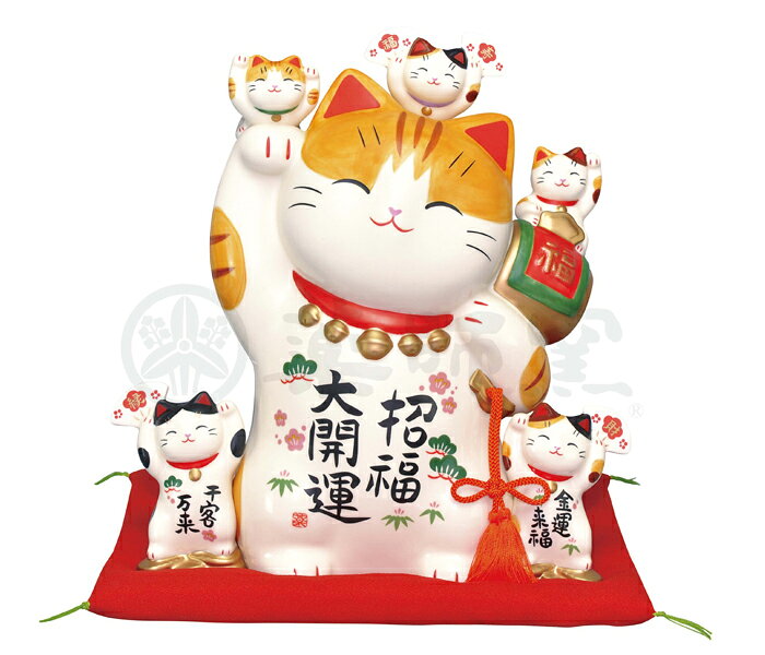 【豪華特典2個付き】招き猫 置物 陶器 大 商売繁盛 開運 左手 右手 両手 プレゼン...