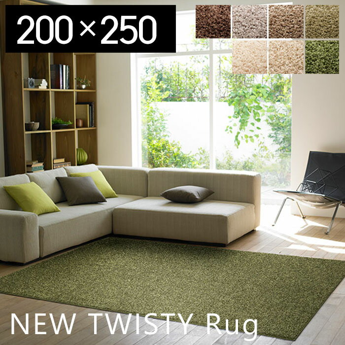 【豪華特典2個付き】ラグマット 防音 北欧 ラグ カーペット おしゃれ 絨毯 滑り止め 夏用 防ダニ 長方形 日本製 スミトロンニューツイスティ 200×250 床暖房 ホットカーペット対応 スミノエ 高級 アイボリー ブラウン グレー