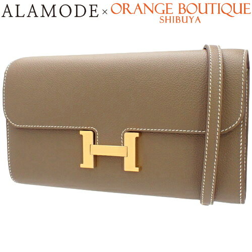 【新品】HERMES(エルメス) コンスタンス ロング トゥーゴー B刻印 長財布 ミニバッグ ロングウォレット クラッチ ショルダーバッグ エバーカラー エトゥープ/エトープ グレージュ ゴールド金具 レディース 40802067967【アラモード】のサムネイル