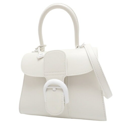 DELVAUX(デルボー) ブリヨン ミニ ハンドバッグ 2way ワンハンドル ショルダー ボックスカーフ アイボリー ホワイト金具 AA0406AAM010DIV レディース 40601104393【中古】【アラモード】のサムネイル