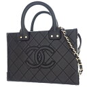 CHANEL(シャネル) バニティケース ハンドバッグ 2WAY ショルダー カーフ ブラック黒 シャンパンゴールド金具 AS3344 B08802 94305 レディース 40802074669【中古】【アラモード】